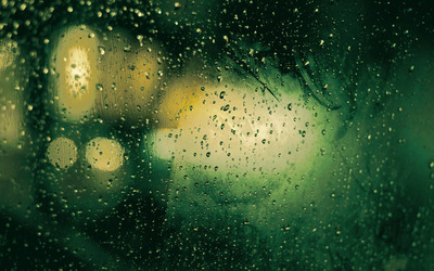 green background wet desktop