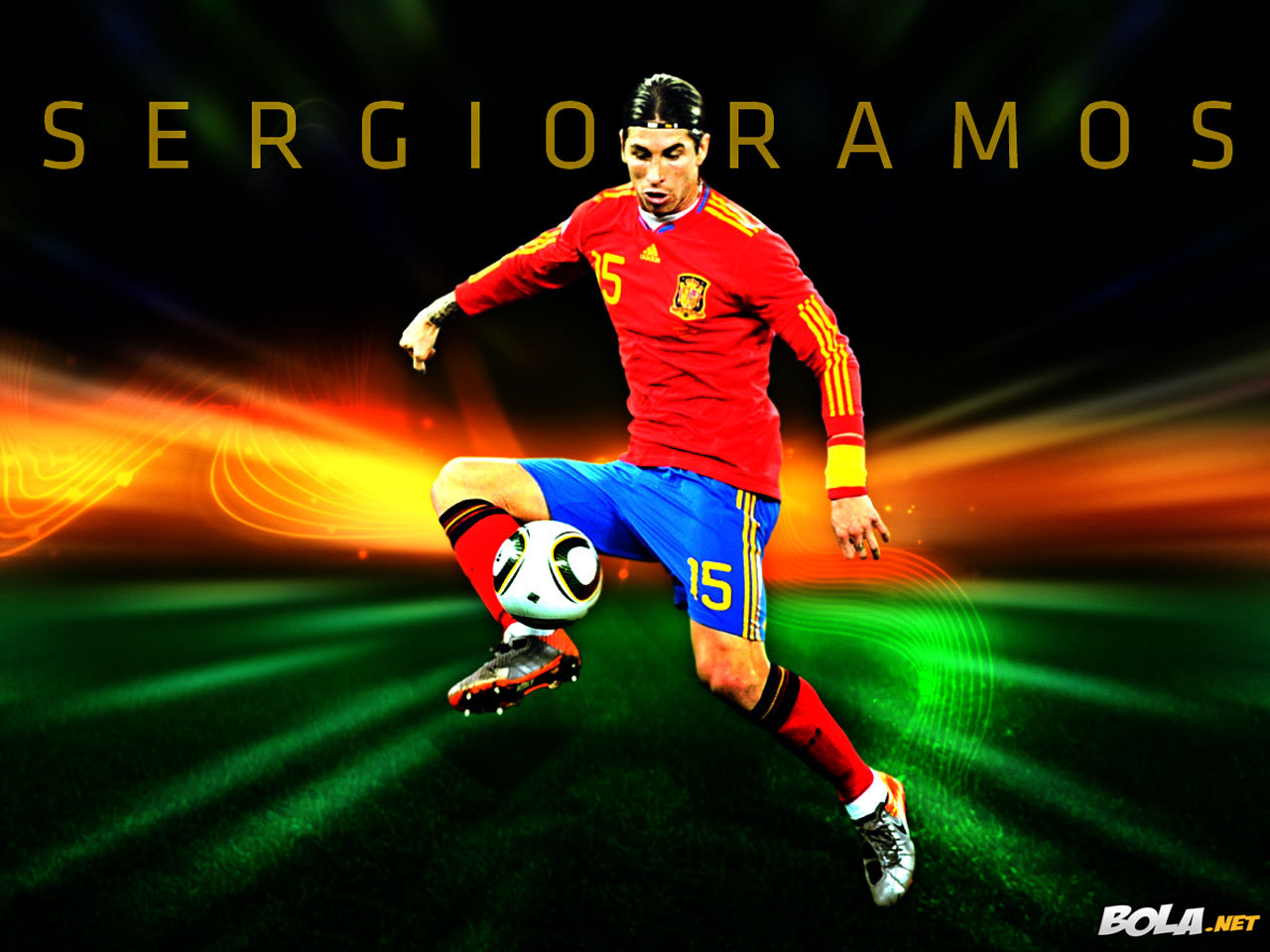 colorful background sergio ramos