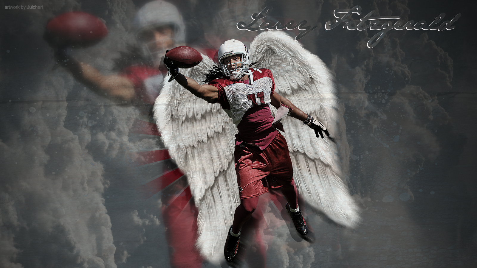 red background larry fitzgerald wallpapers