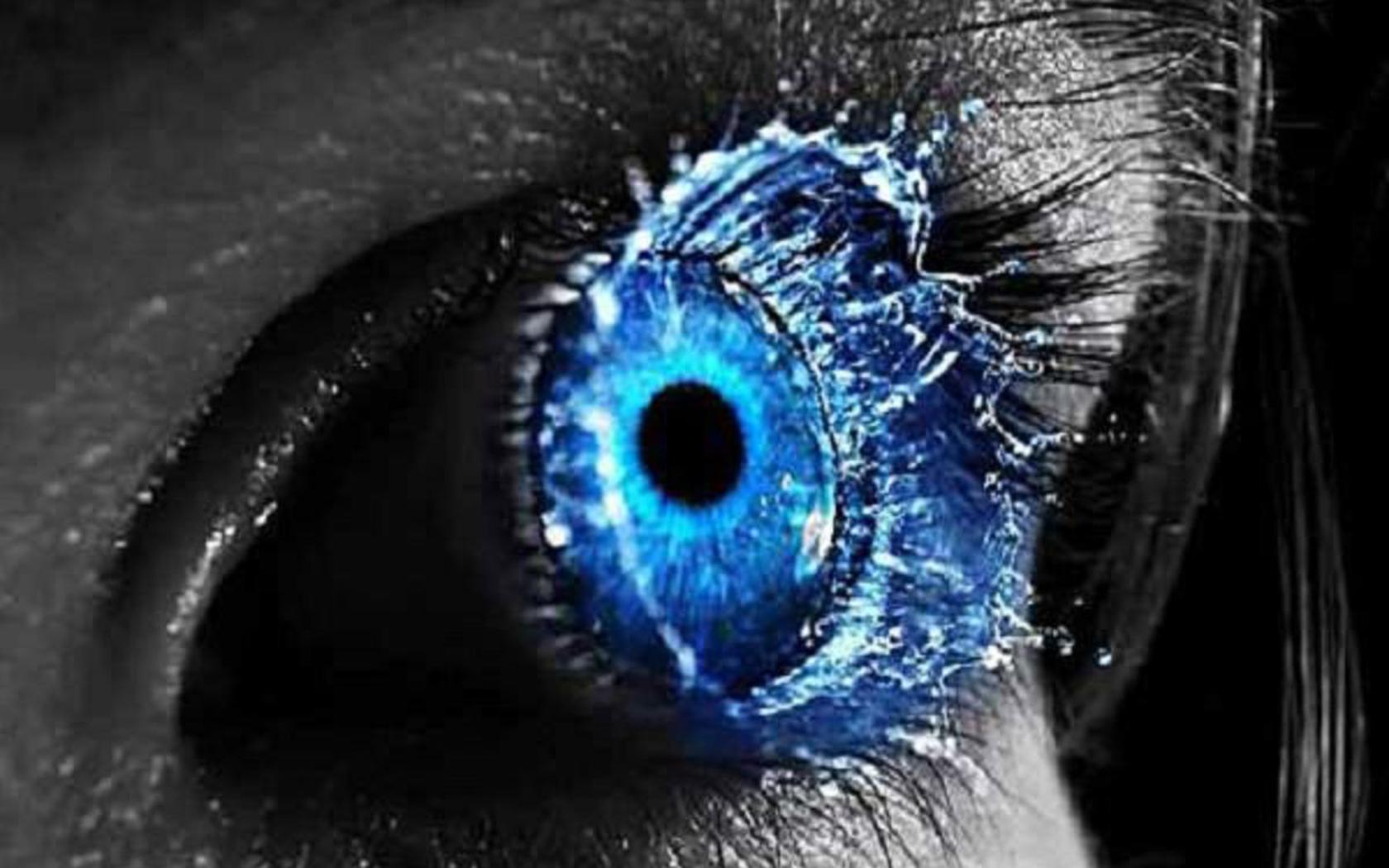 blue eye shine HD digital wallpaper