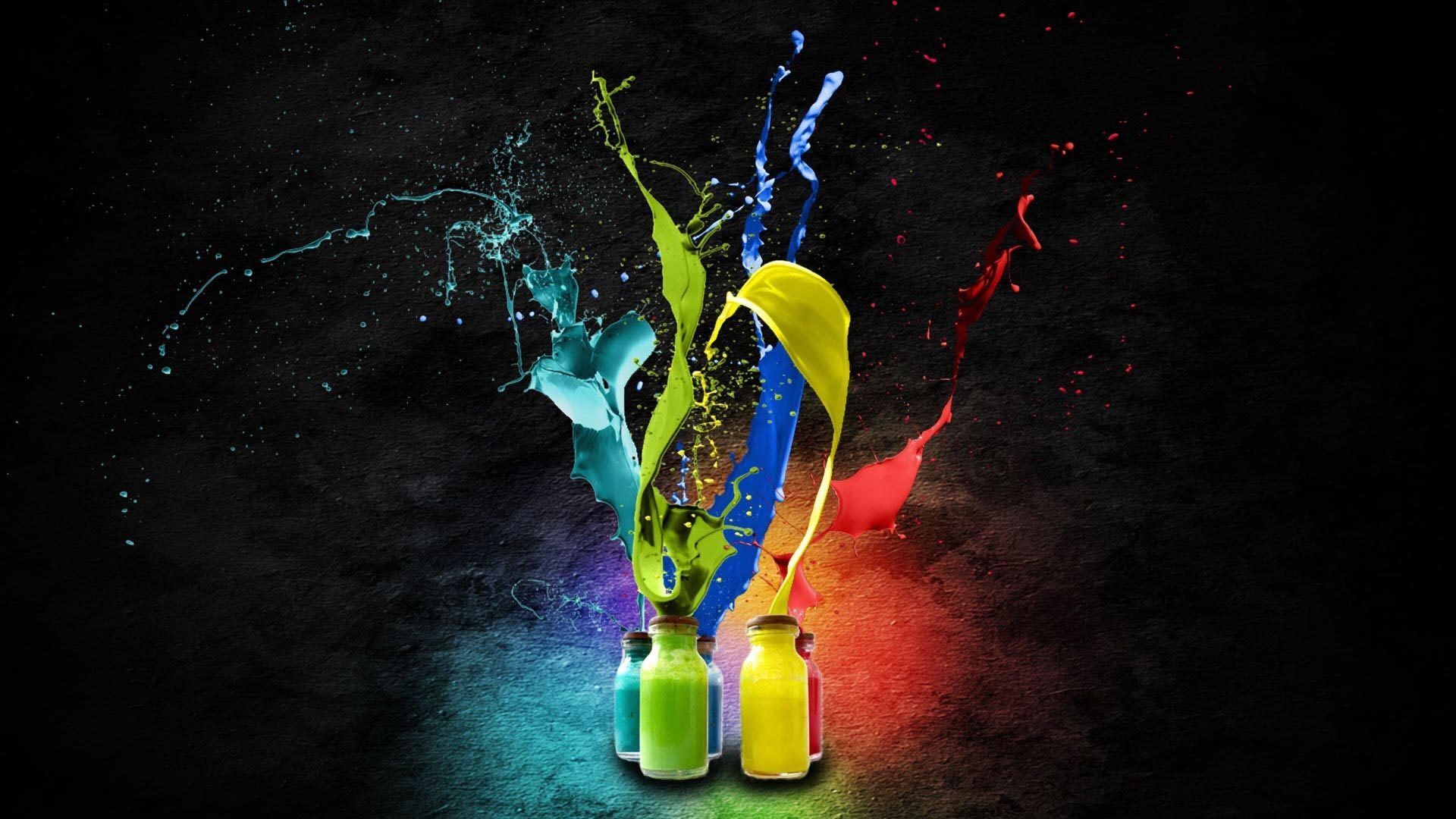 splash colourful painting image