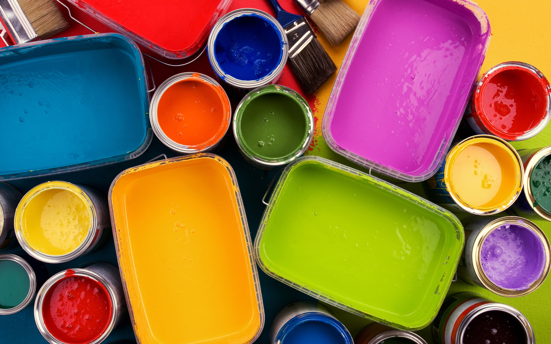 buckets home colourful painting
