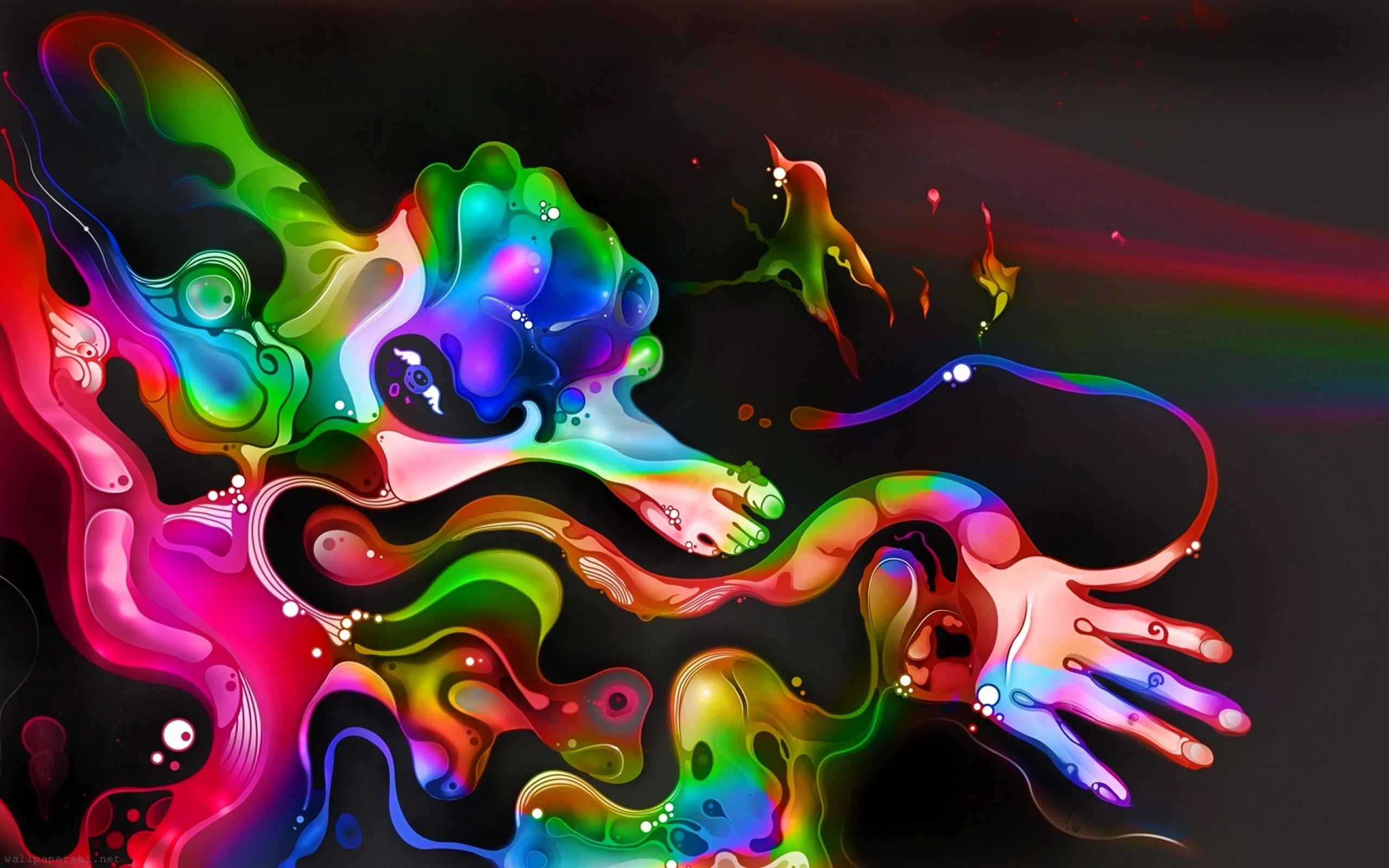 fractal colourful painting wallpaper