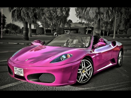 fantastic pink car image