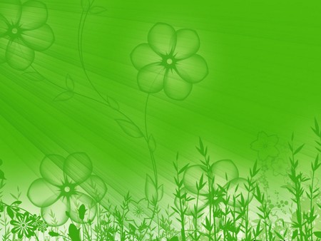 vector green flowers image