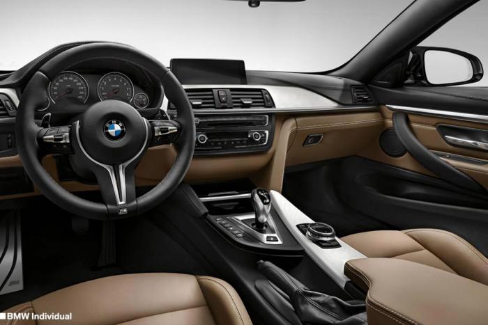 brown BMW M4 interior image