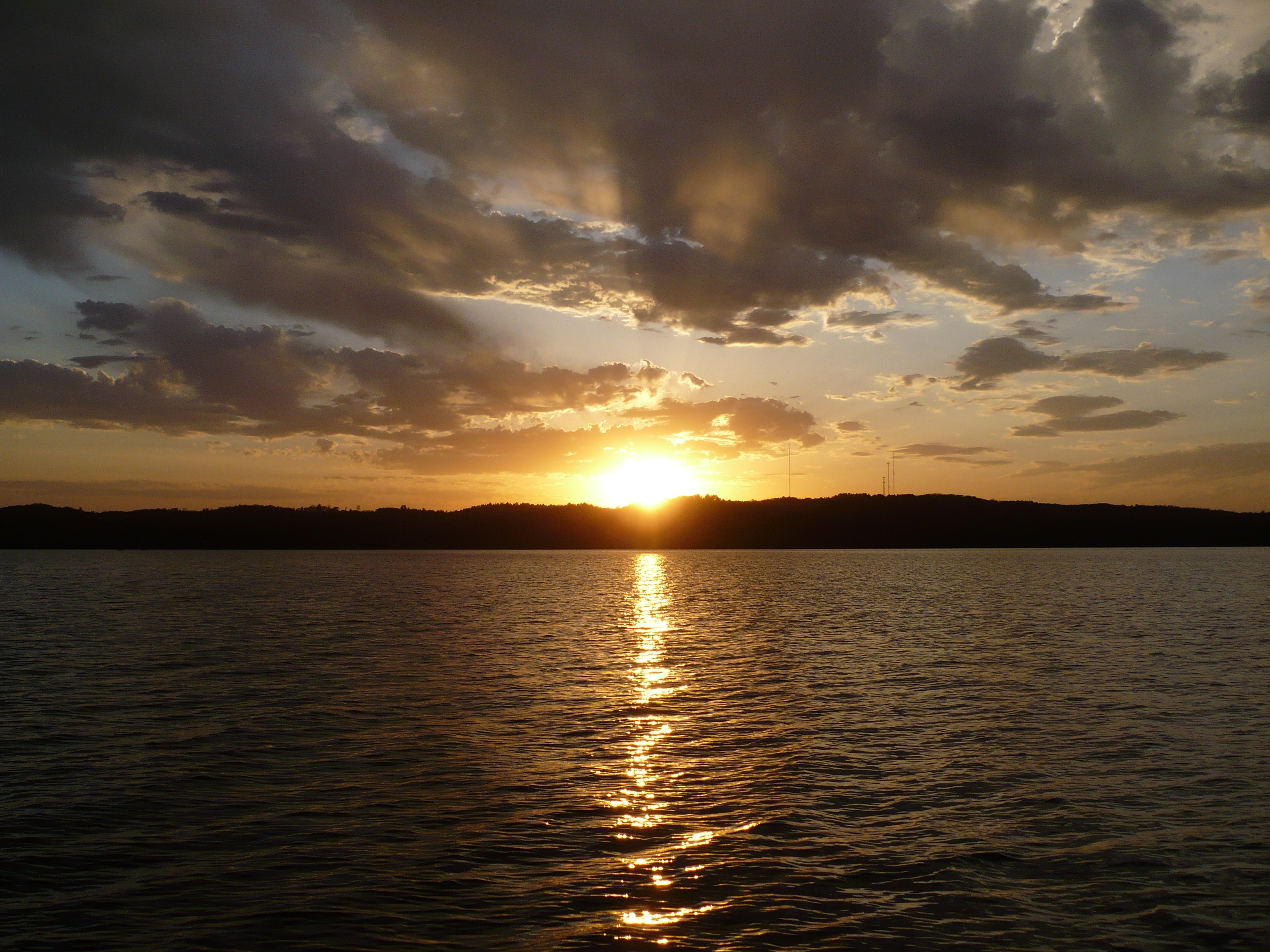 darkness clouds lake sunset photos