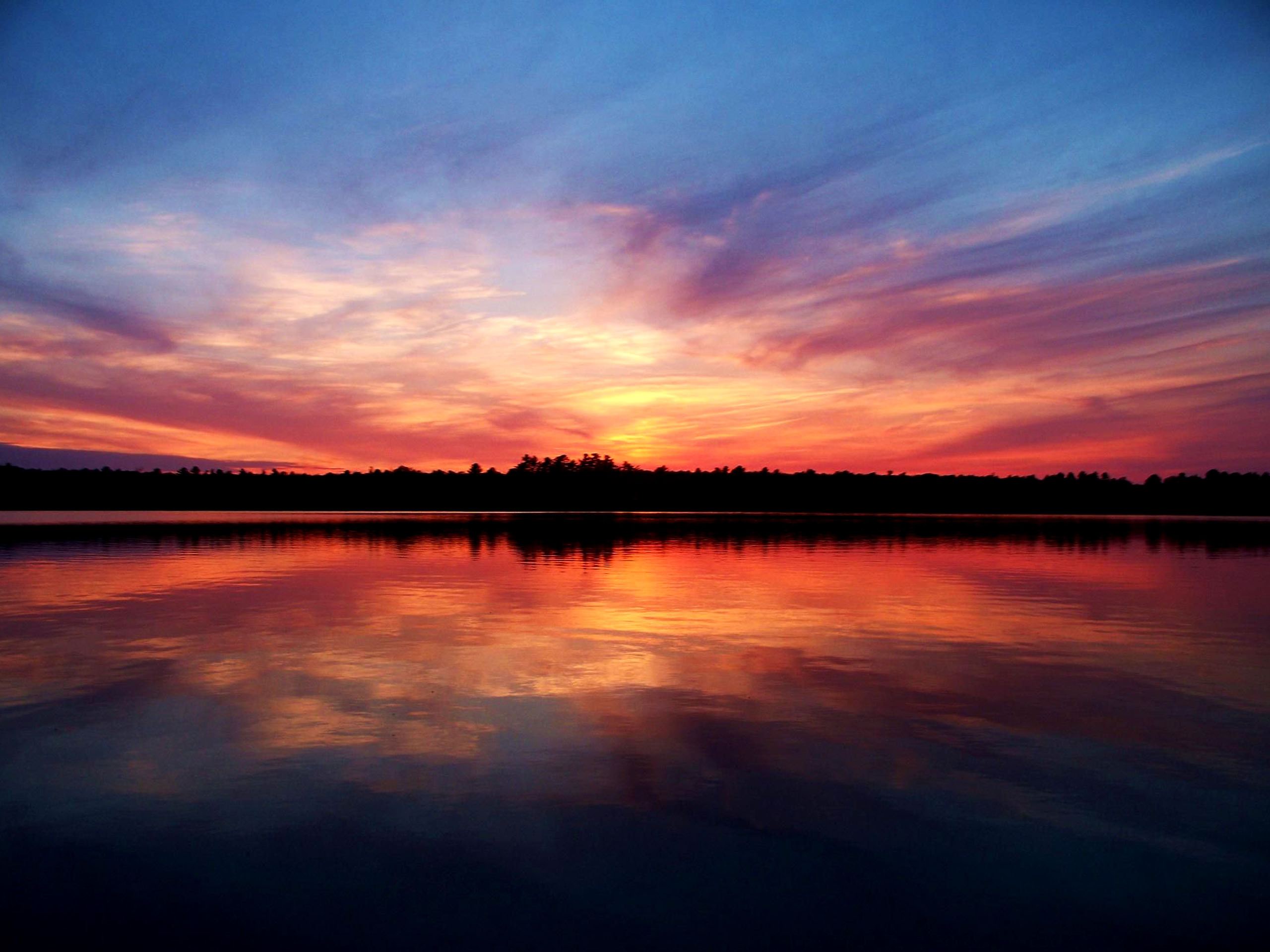 colorful clouds lake sunset photos