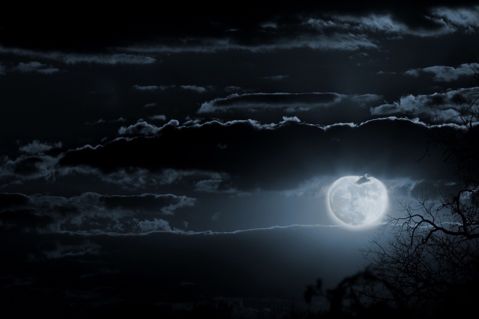clouds rising moon wallpapers