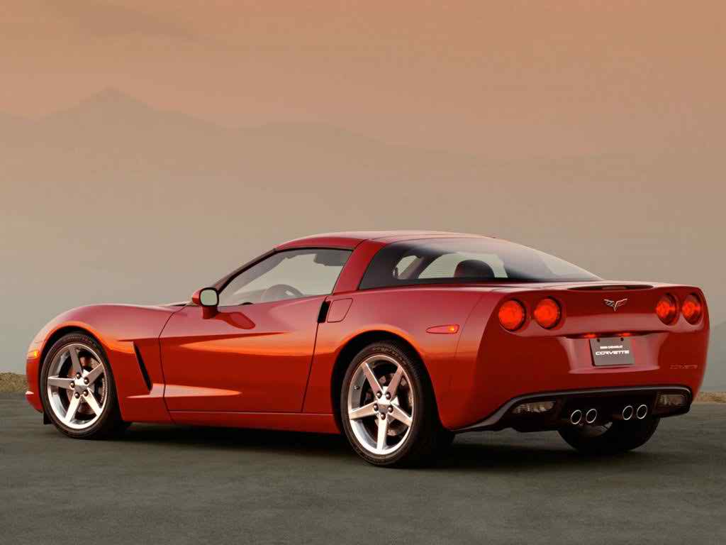 super red corvette image