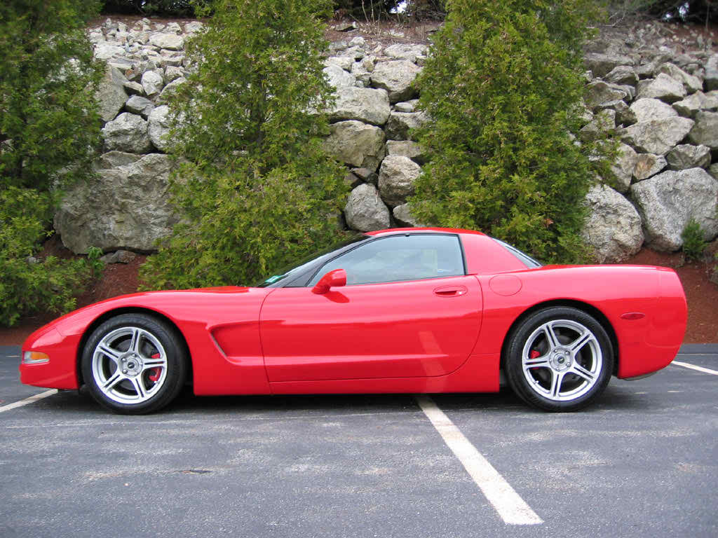 great red corvette image
