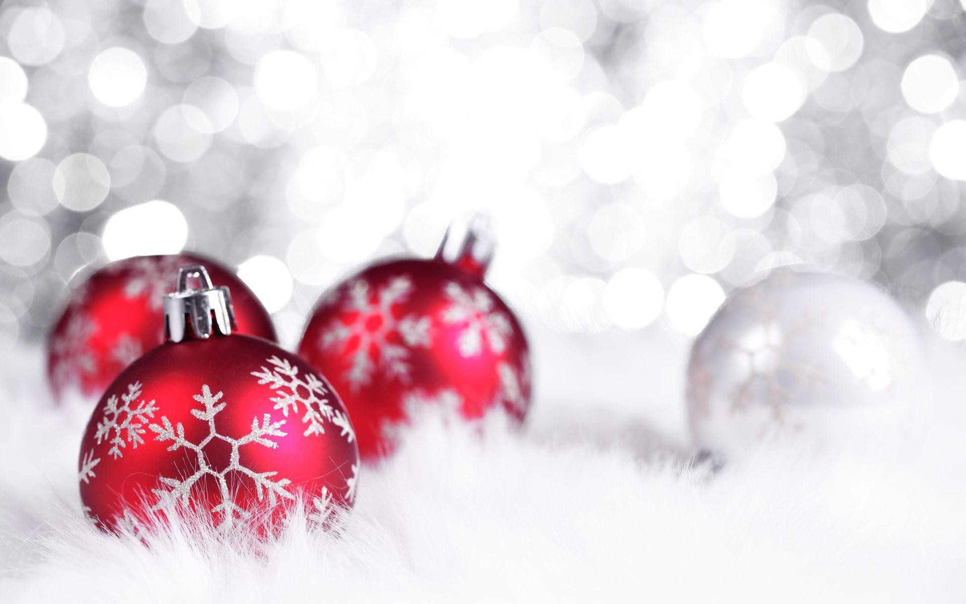 red ball xmas background hd