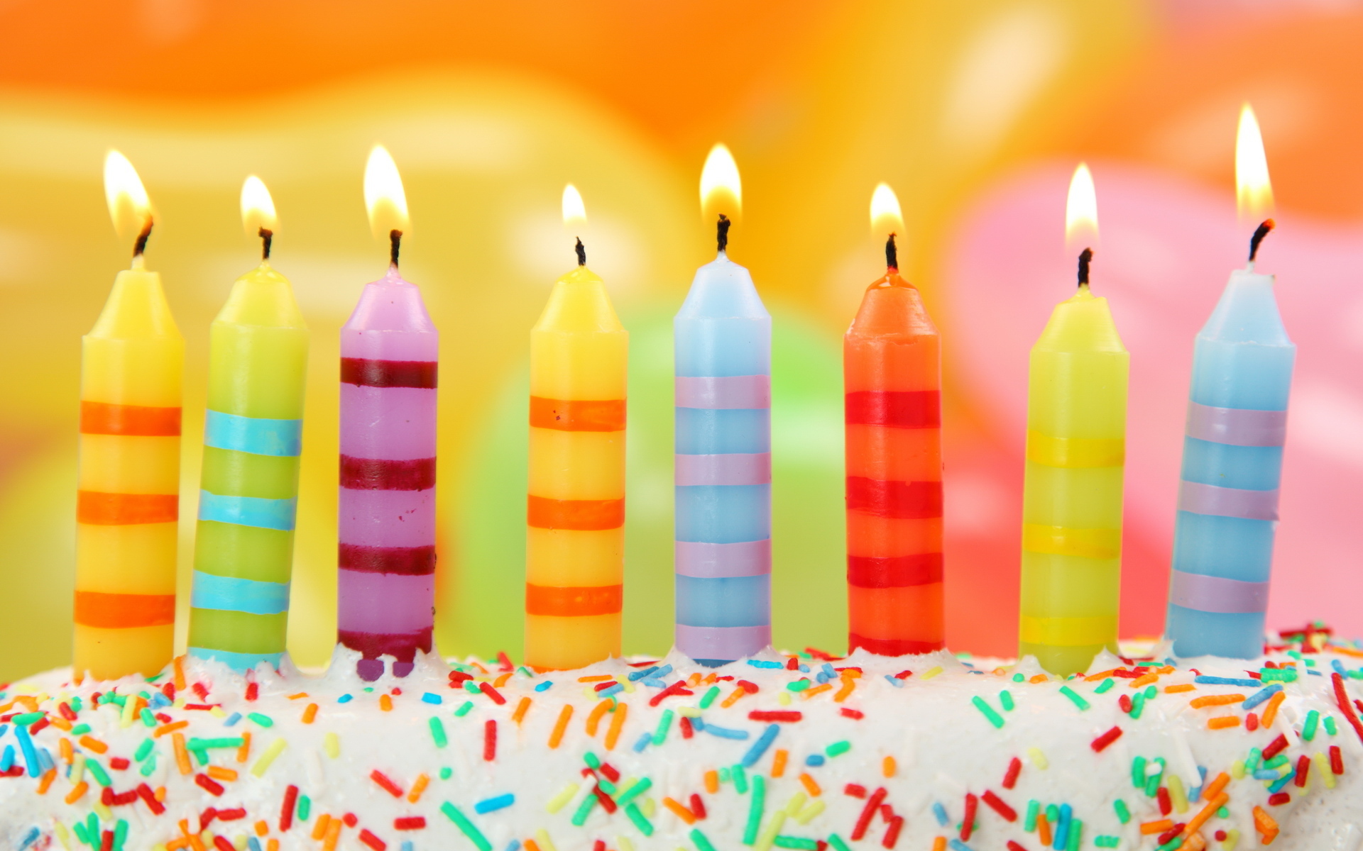 colorful candles wallpapers for birthday