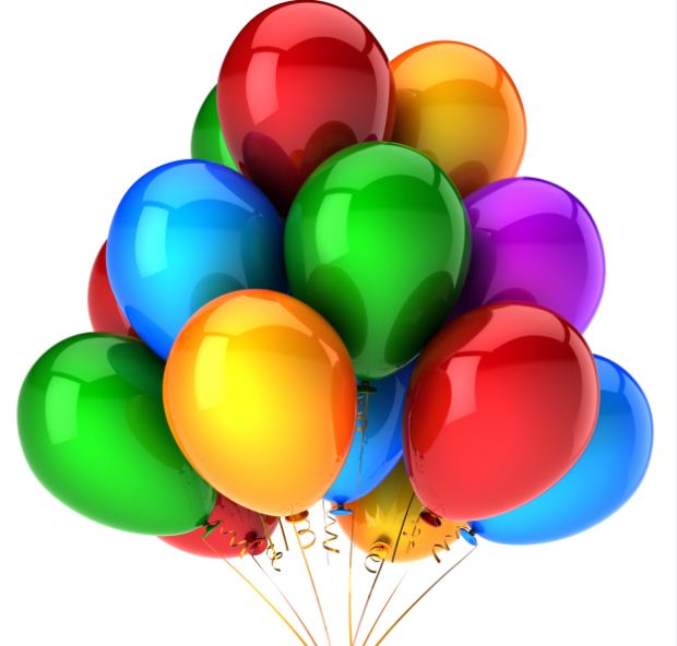 colorful birthday balloons images