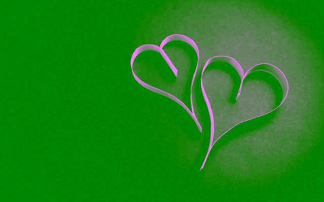 green background love photo