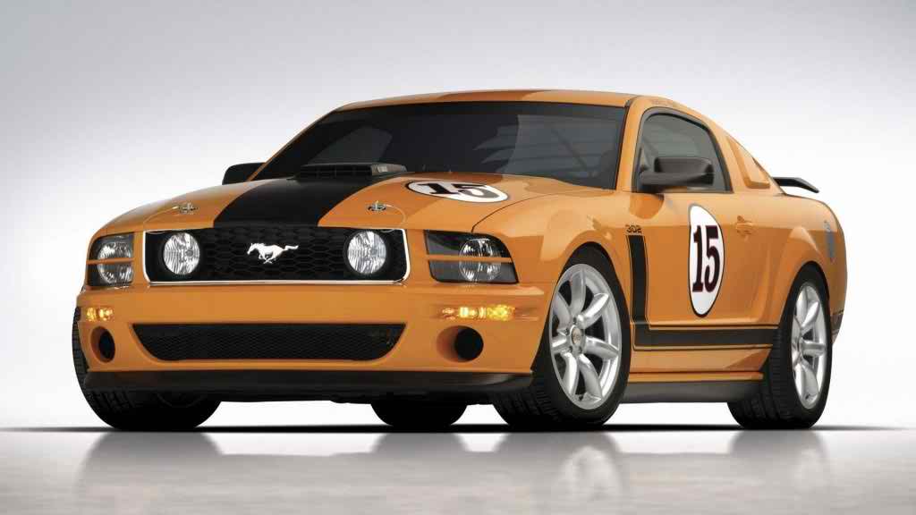 orange ford car wallpaper image