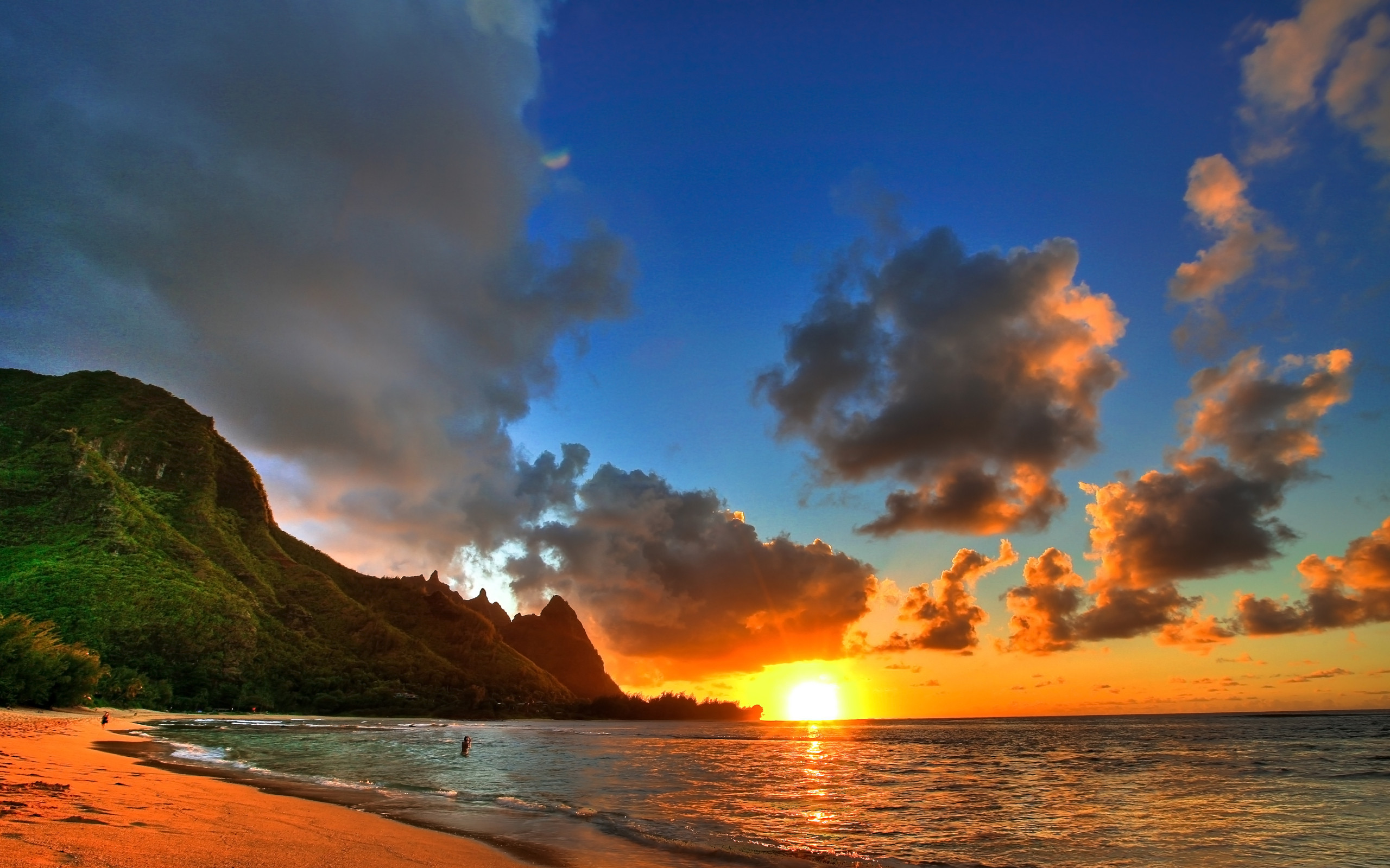 amazing hawaii beach sunset wallpaper image
