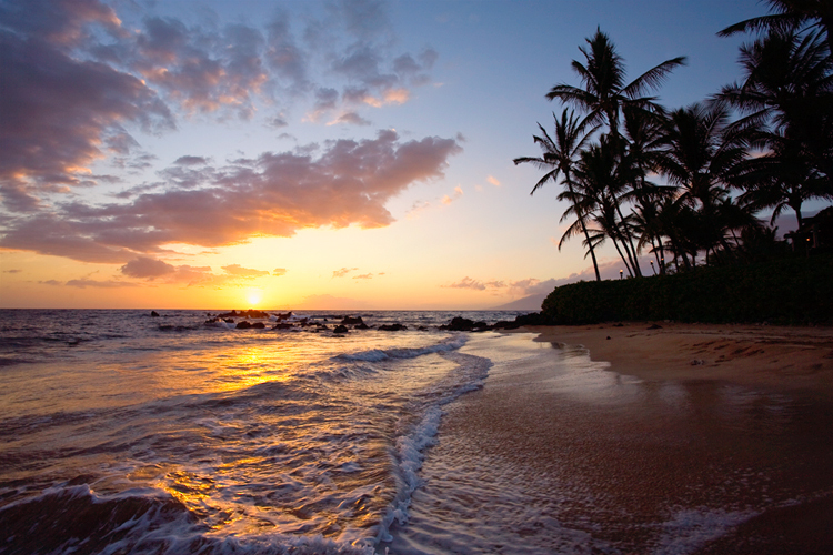 outstanding hawaii beach sunset wallpaper