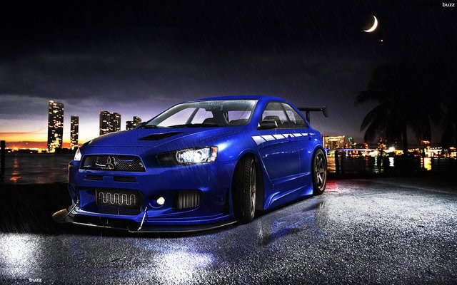 blue mitsubishi wallpapers image