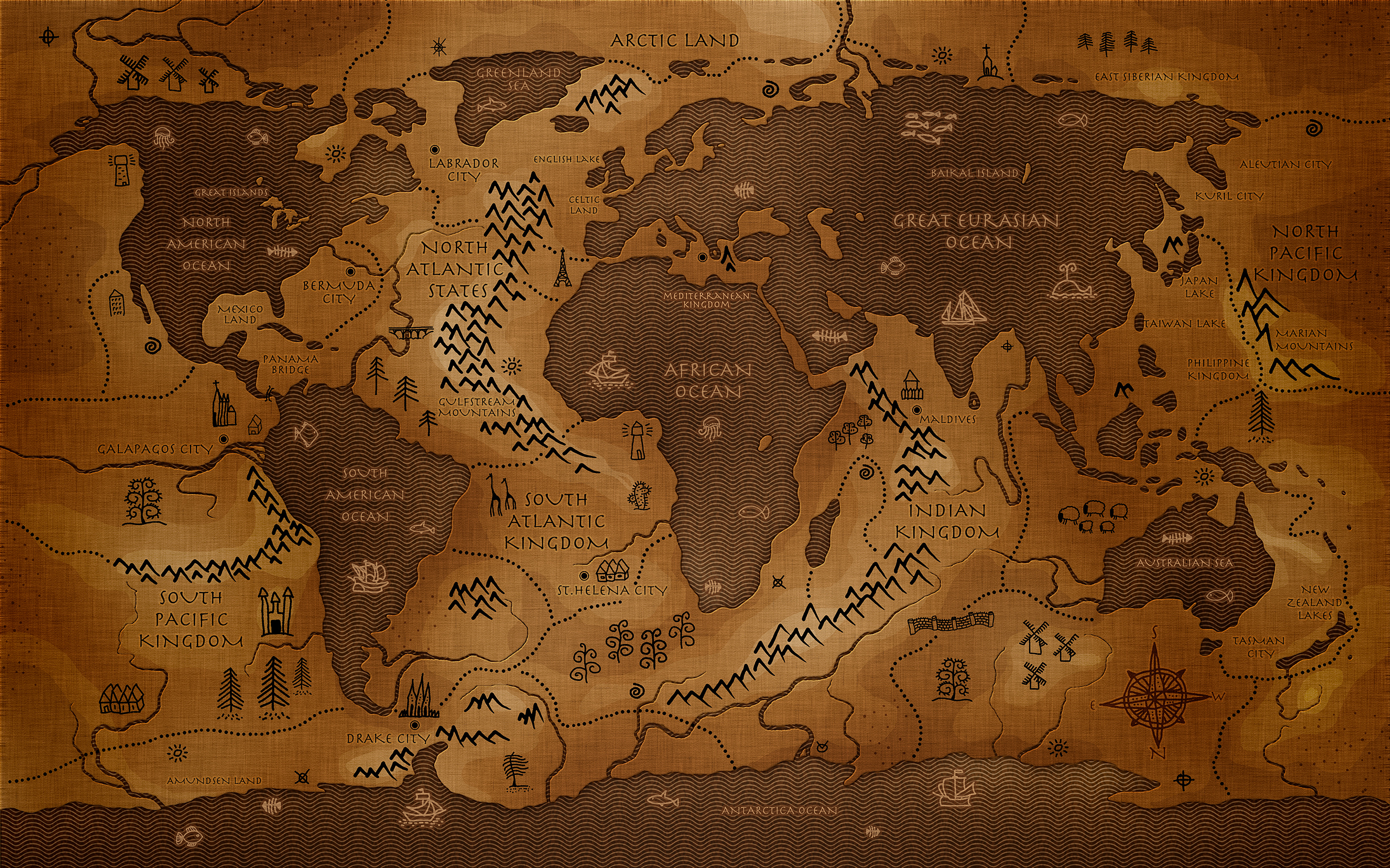 world map wide wallpaper