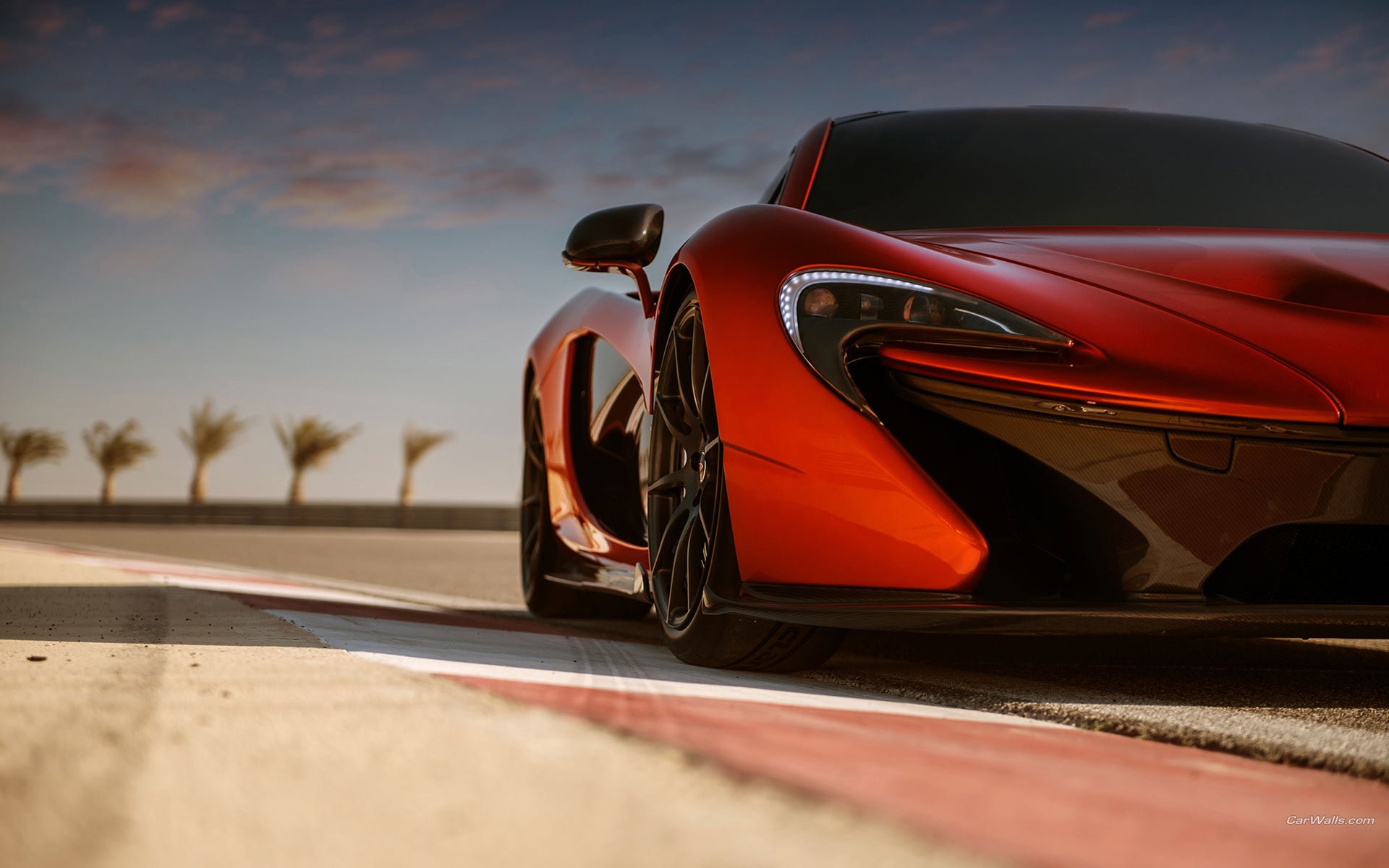 red mcLaren P1 wallpapers