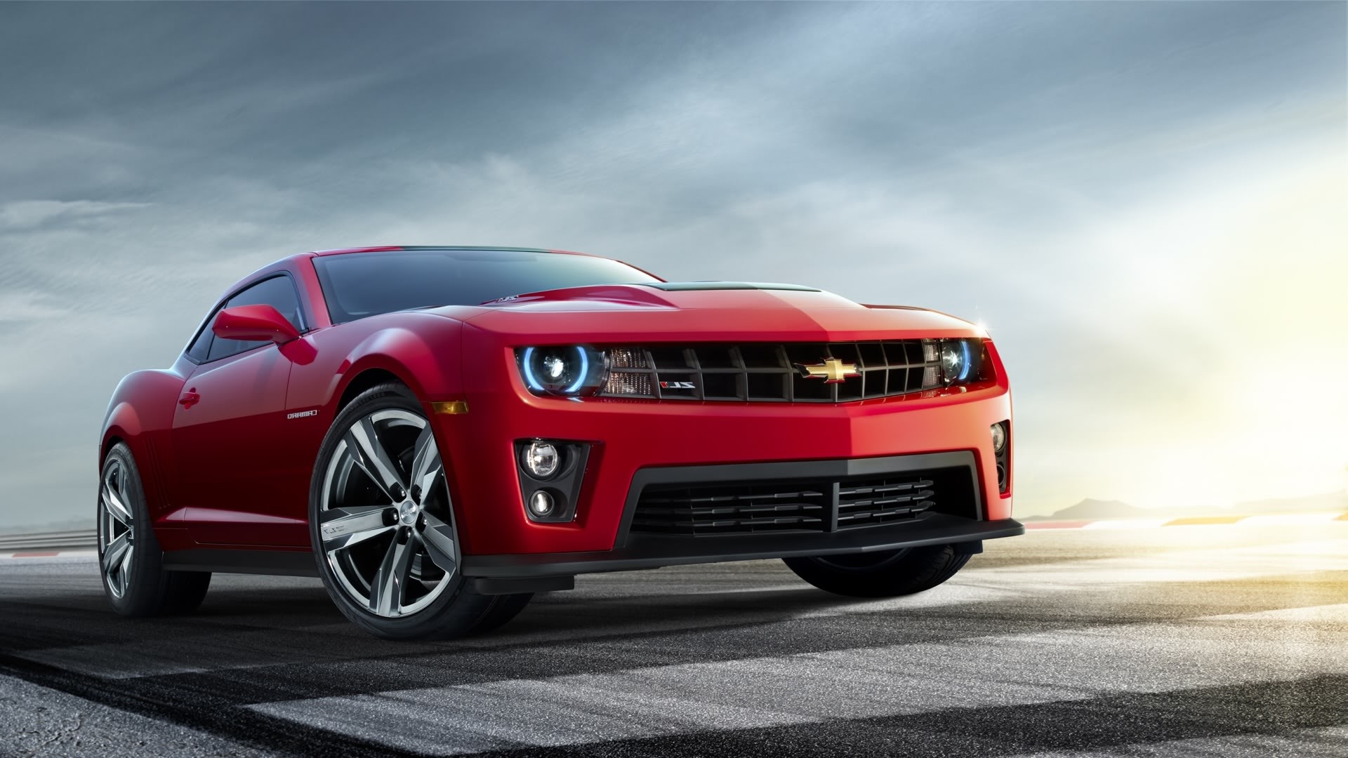 hd red car chevrolet camaro wallpapers