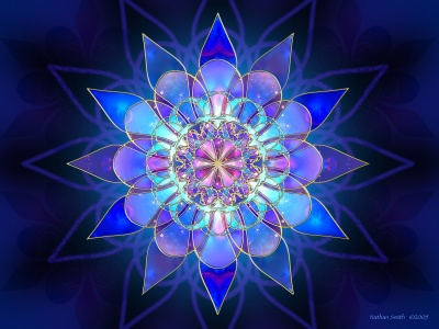 blue fractal art pictures