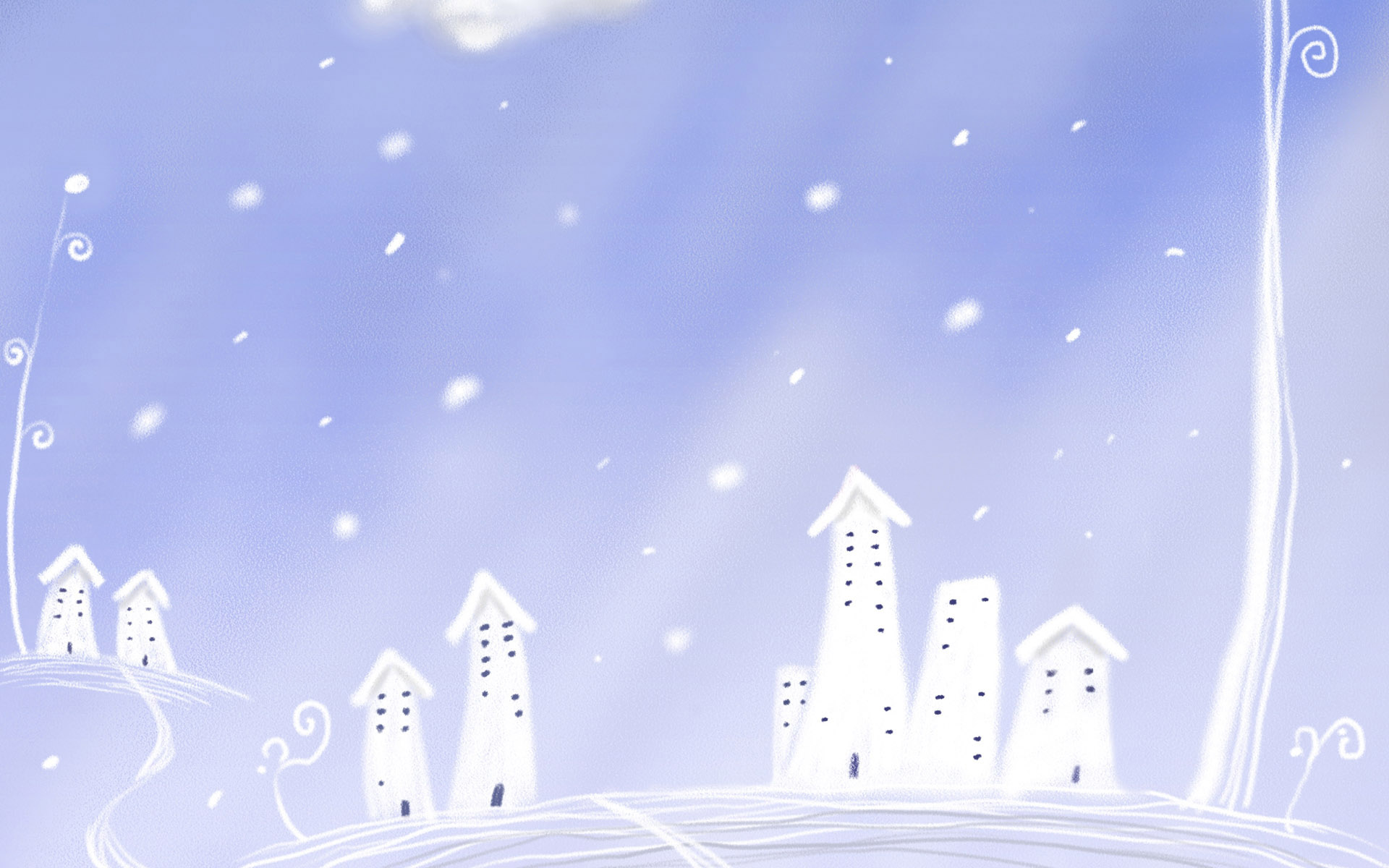 beautiful season winter illustration art