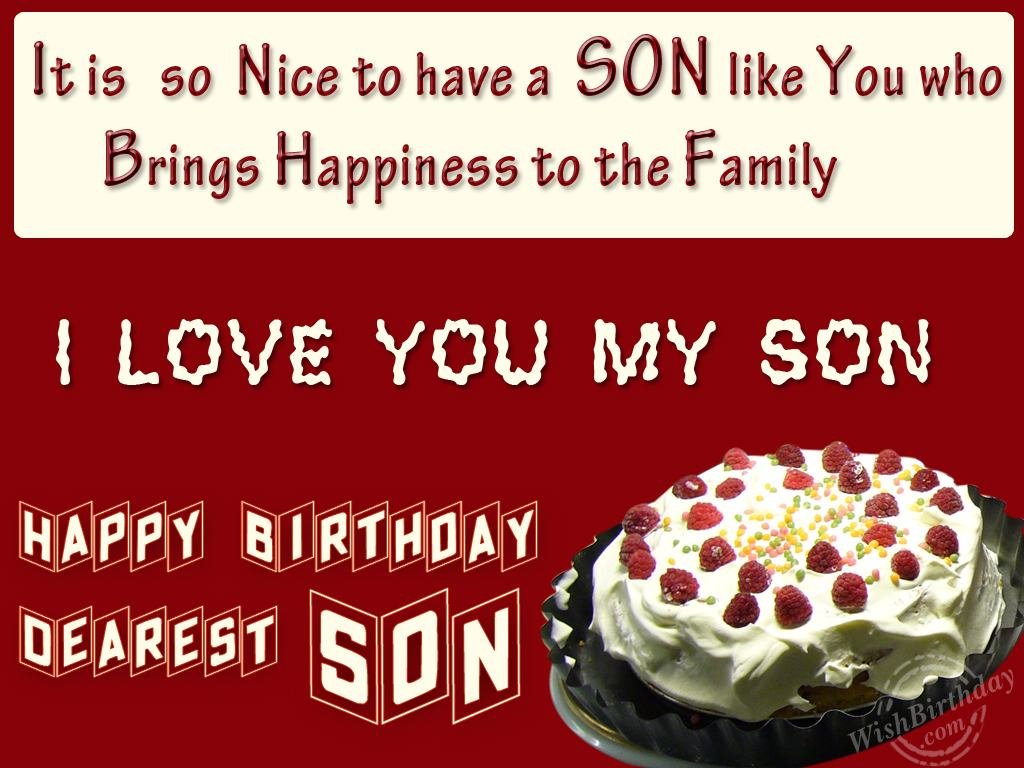 vector birthday wishes for Son