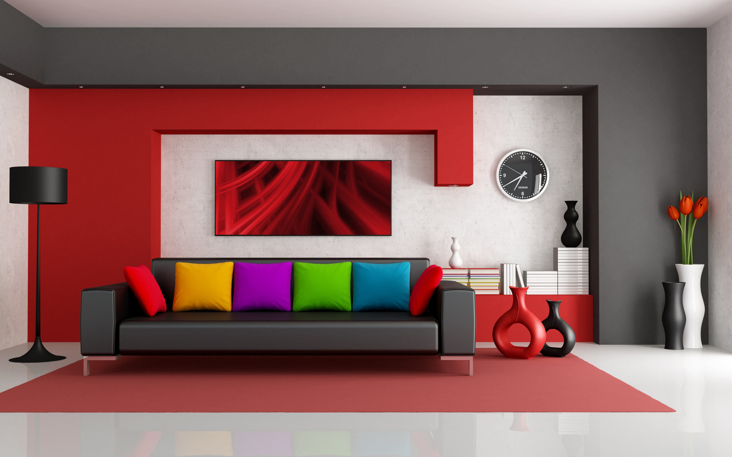 colored interior design images