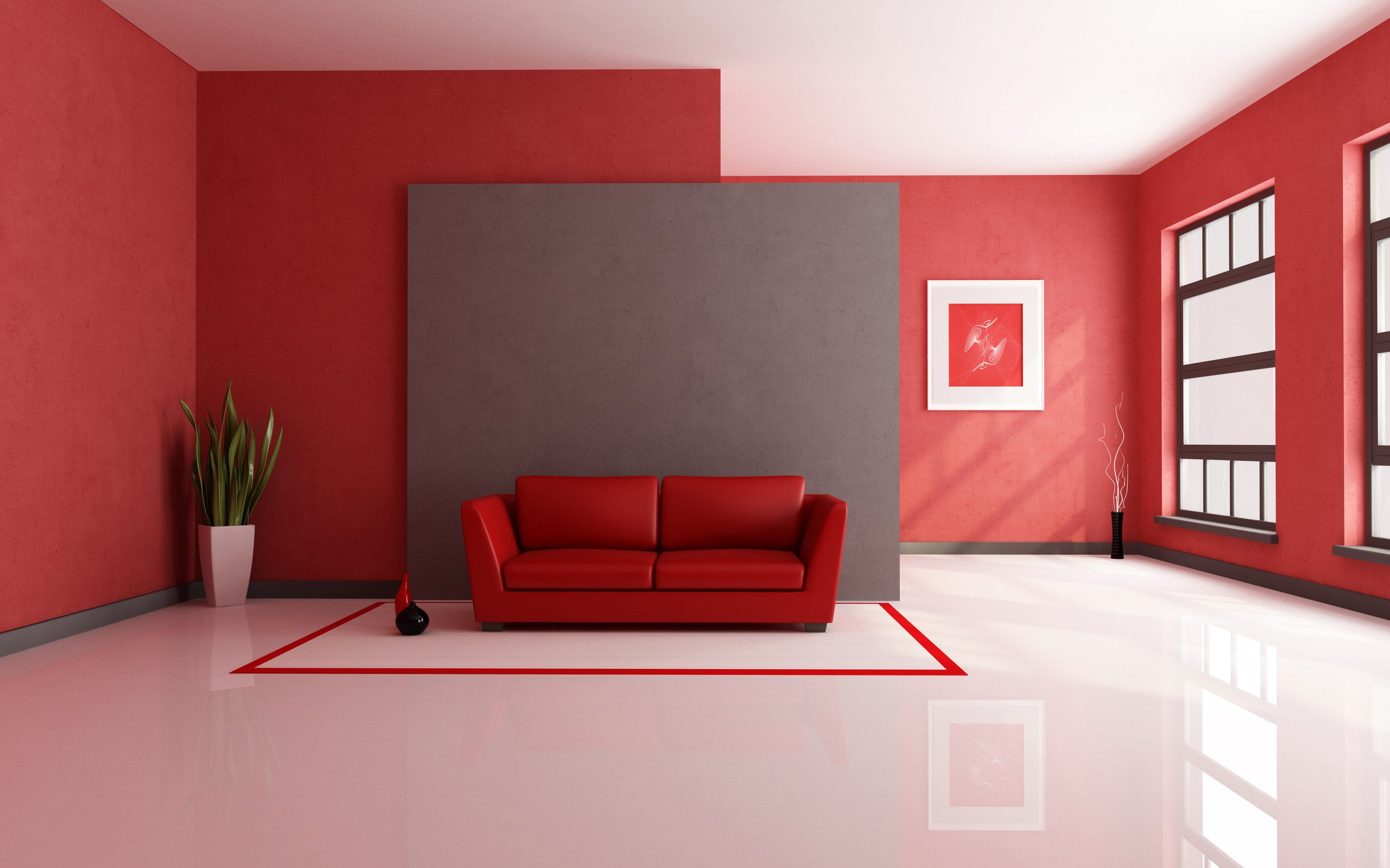 red interior design images