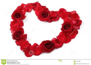 awesome red petals heart wallpaper