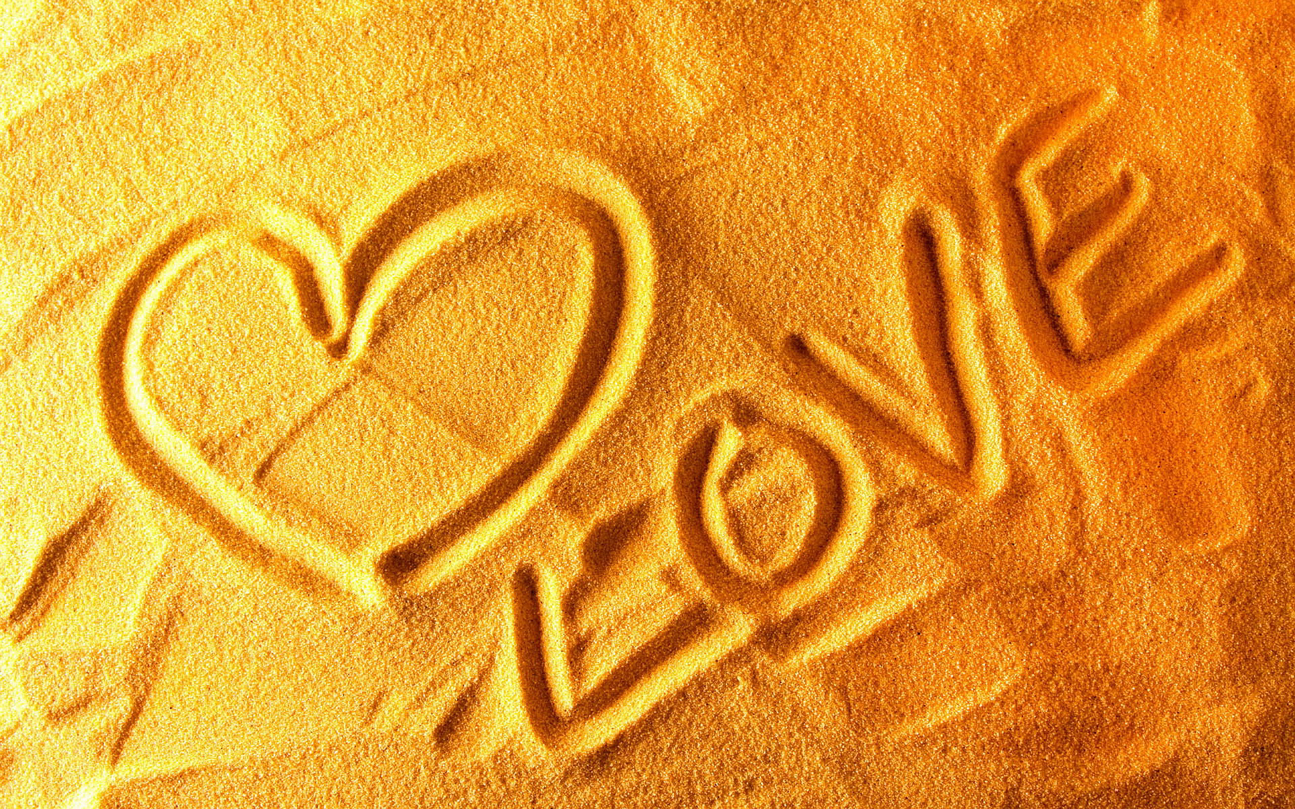 high resolution love heart on sand