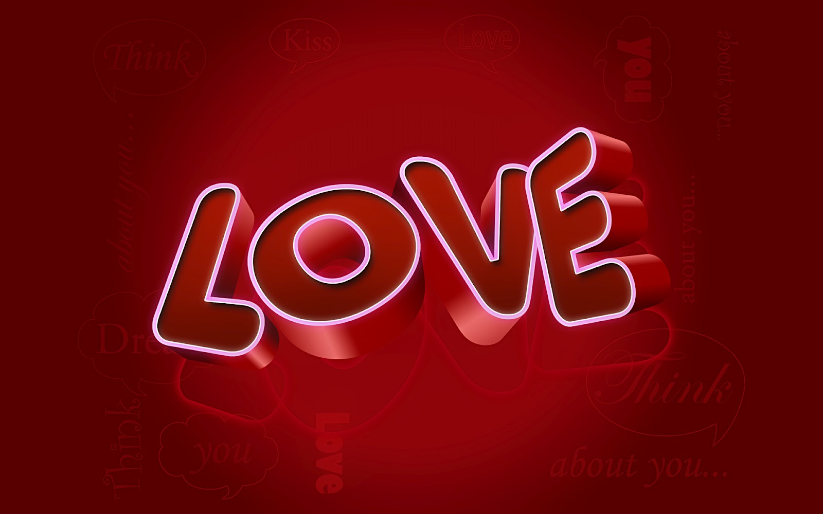 red i love you wallpaper