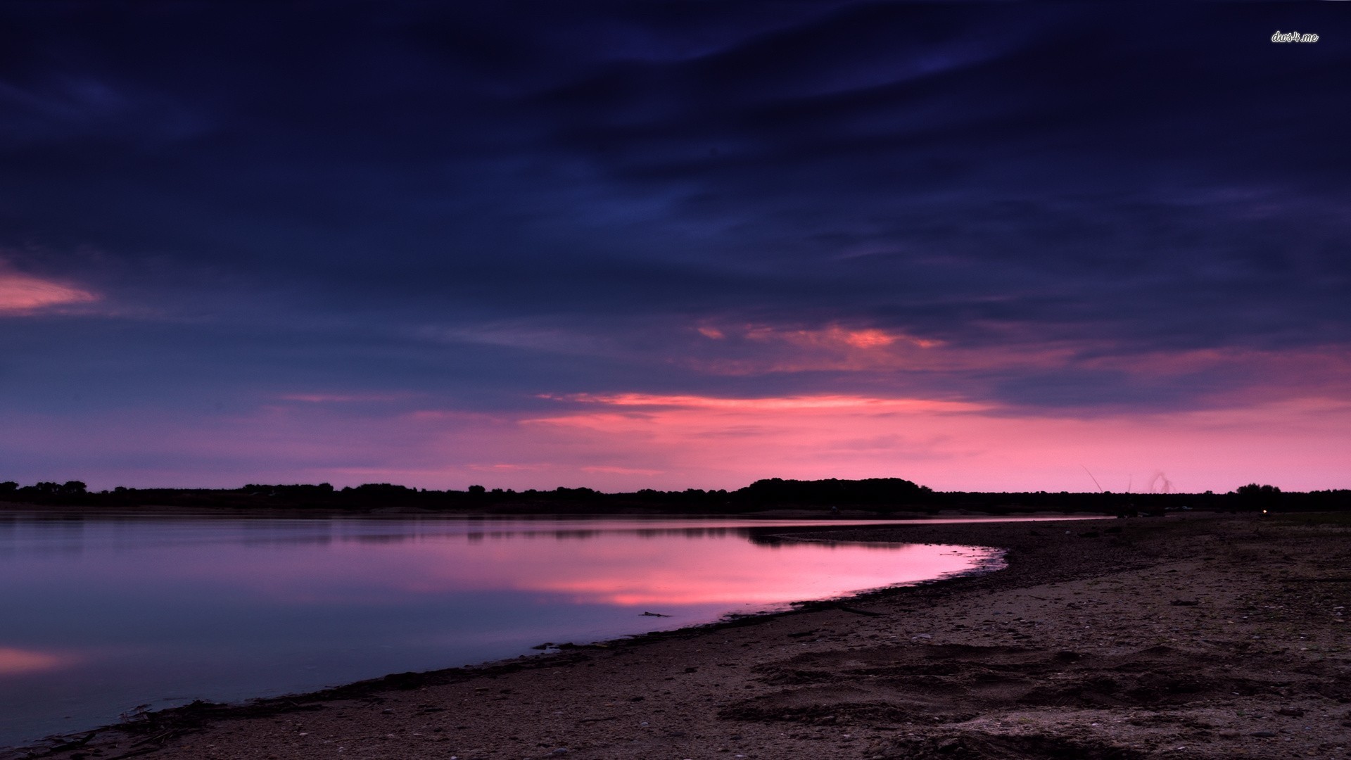dusk at the beach image