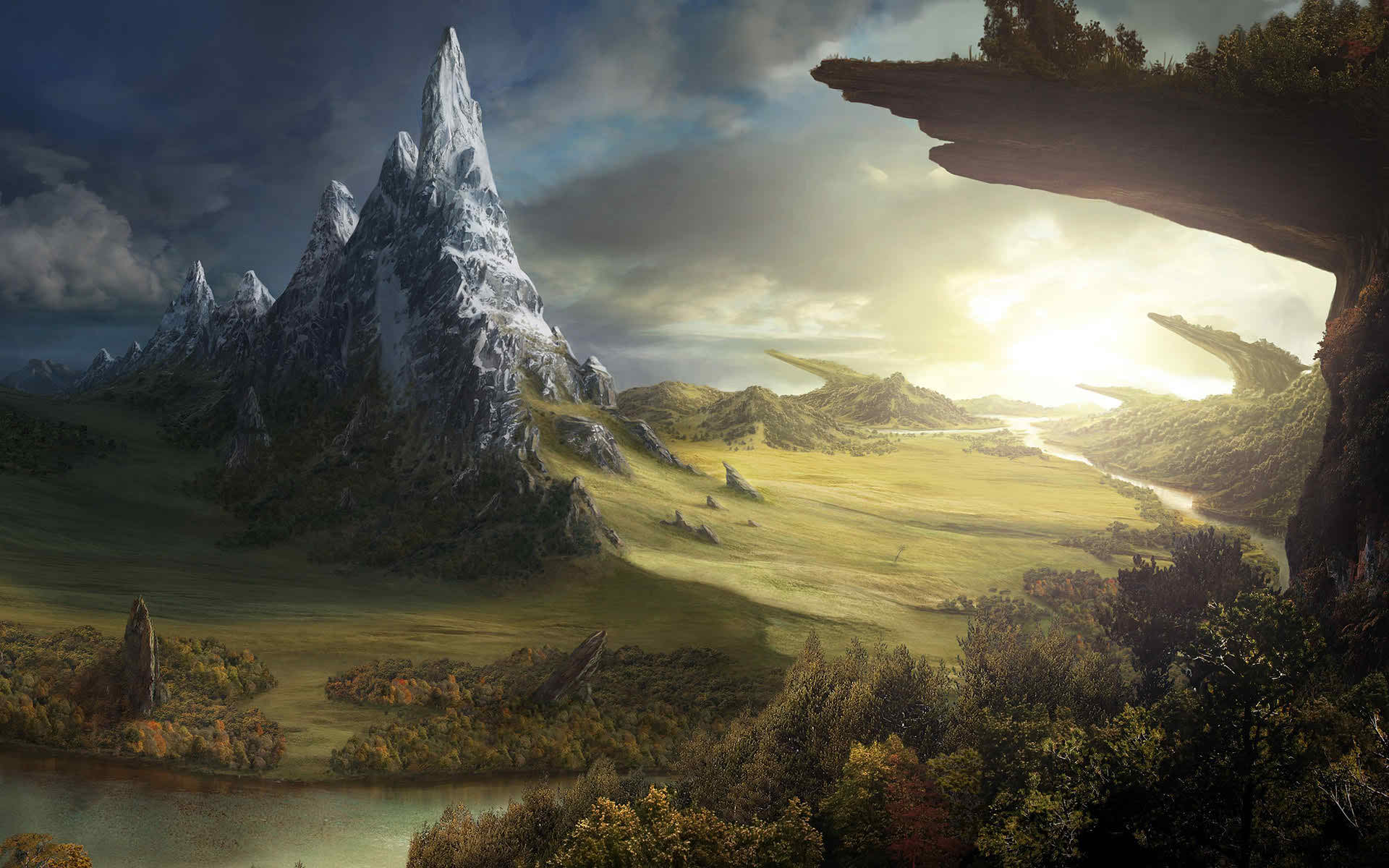beautiful fantasy world background