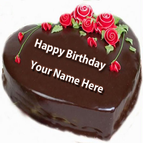 red rose on happy birthday cake hd image