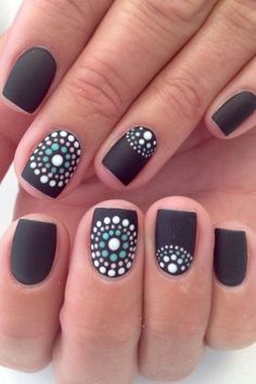 black simple nail designs hd
