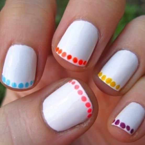 white simple nail designs image