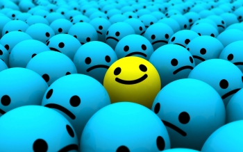 blue and yellow smiley image