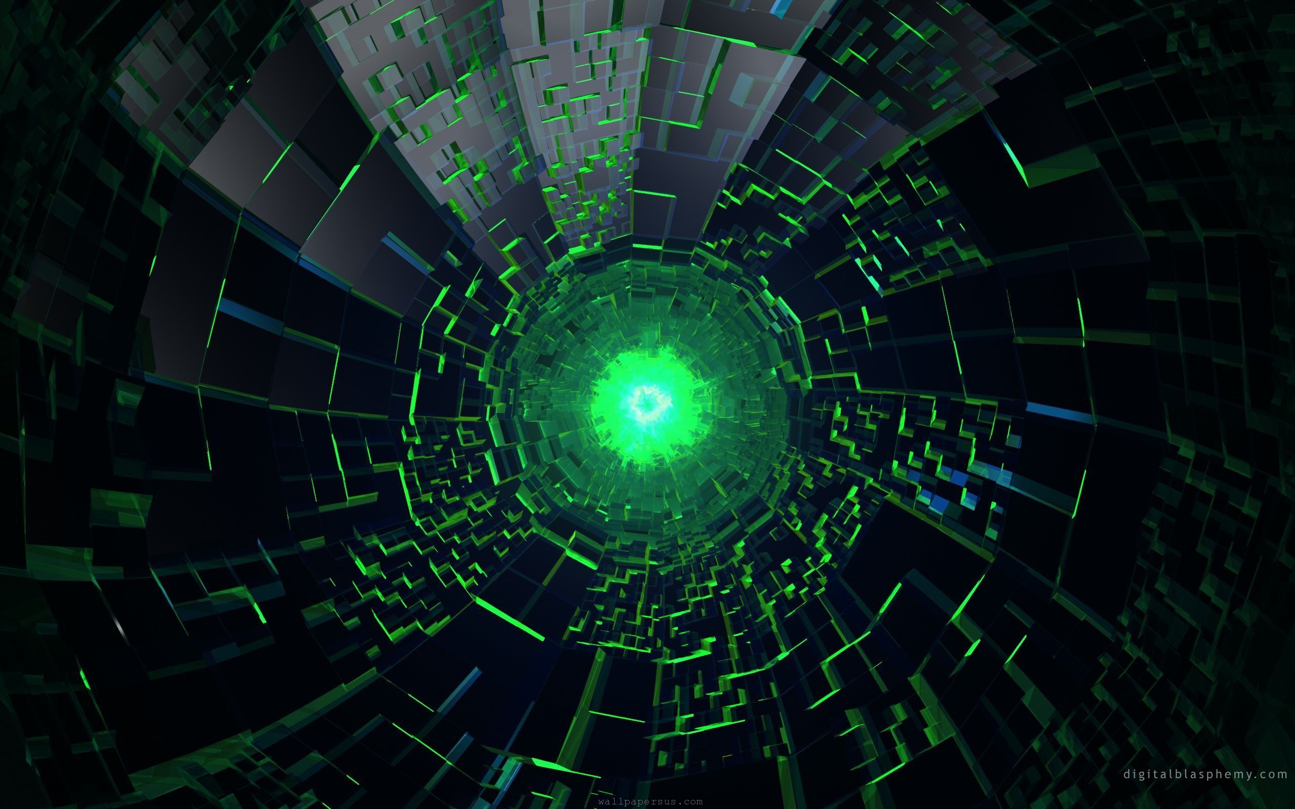 green 3d abstract image