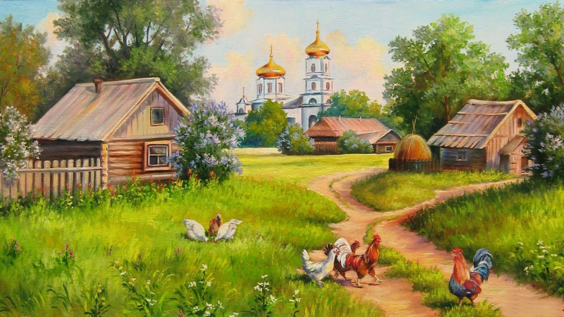 village house painting image