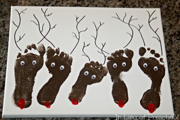 rudolph reindeer footprint christmas keepsake