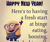 happy new year funny minion quote