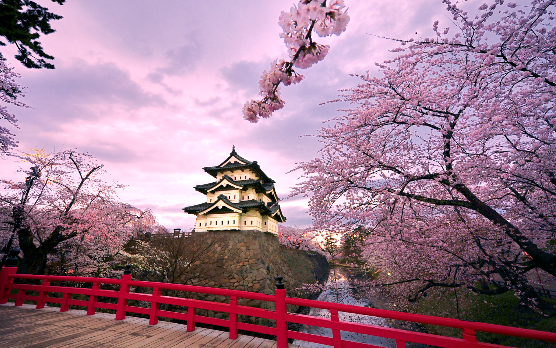 hirosaki castle japan wide image