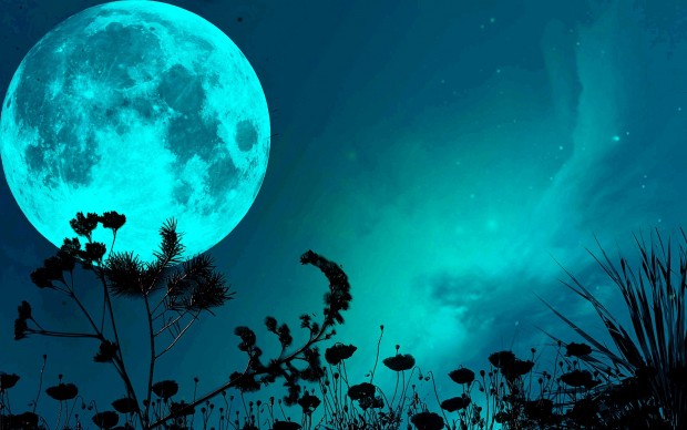 amazing blue moon wallpaper