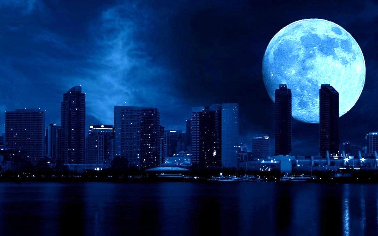 lovely view of blue moon