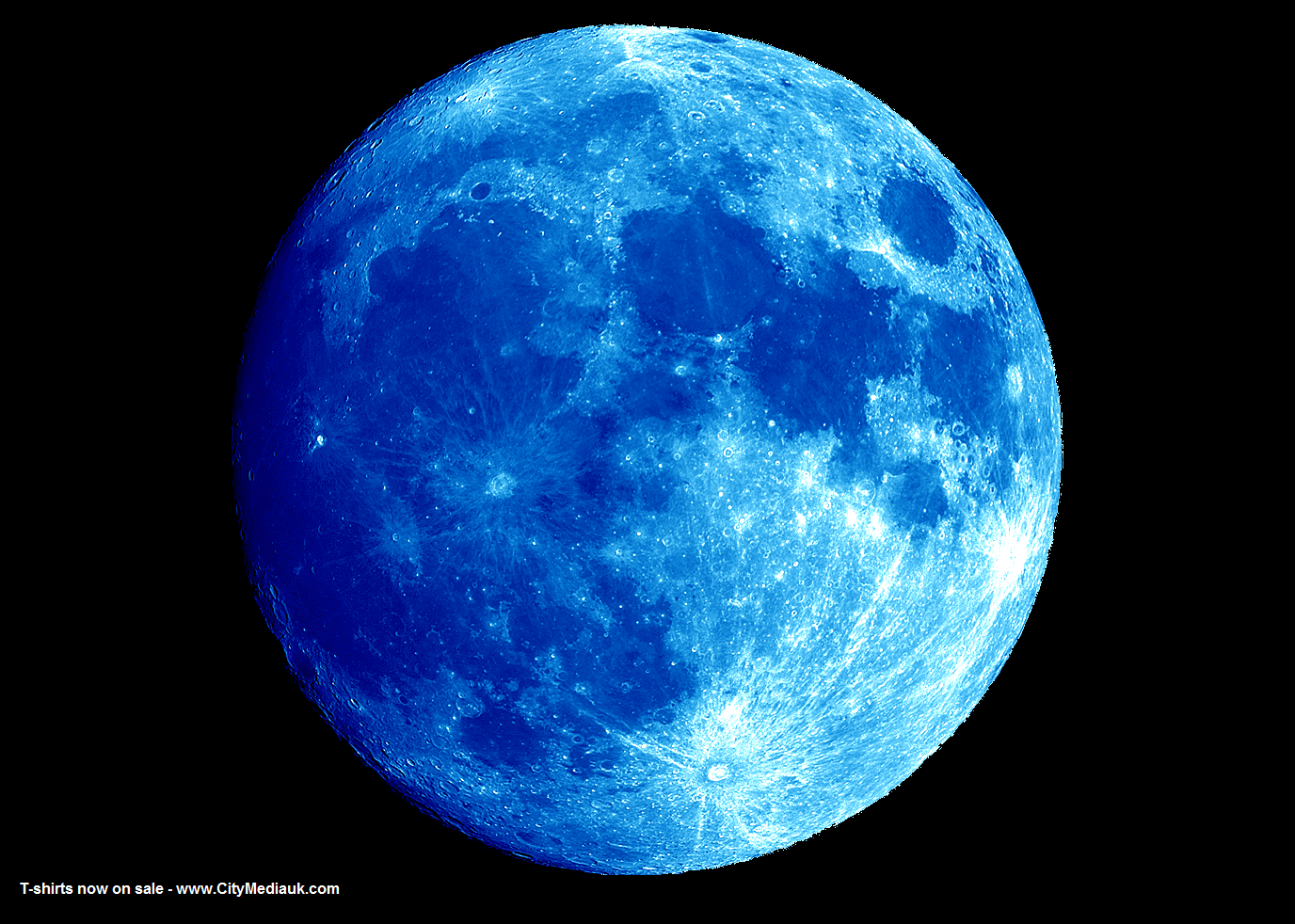 widescreen natural blue moon image
