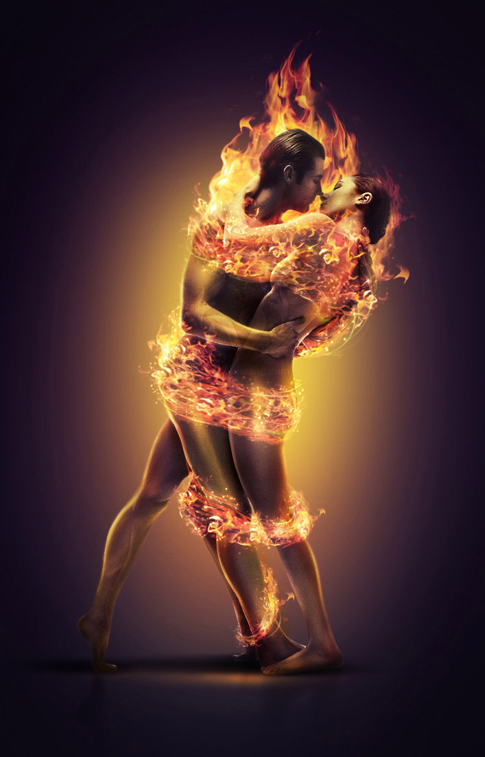 art work love on fire