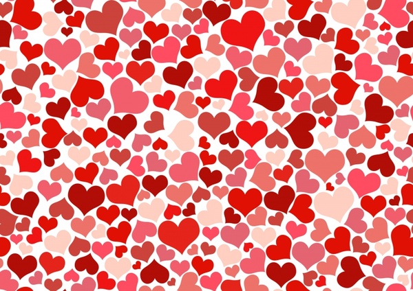 colorful hearts background